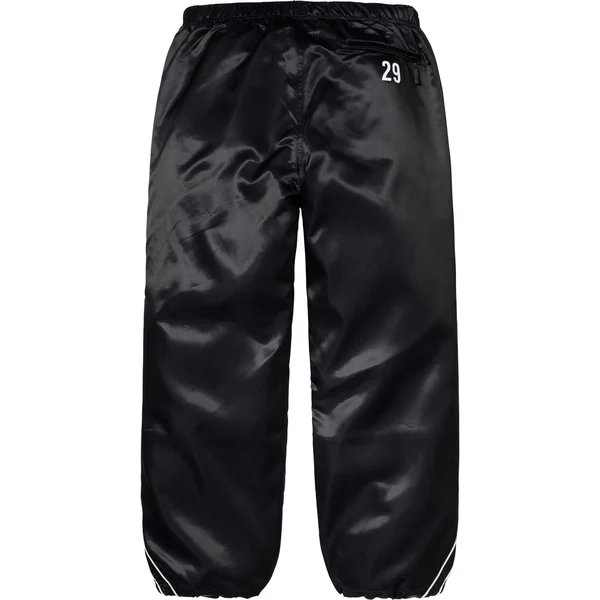 Supreme Satin Track Pant - Black (front)