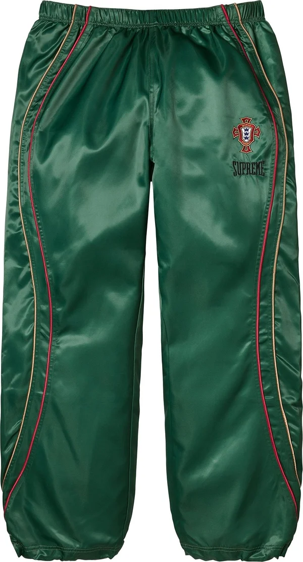 Supreme Satin Track Pant - Green (front)
