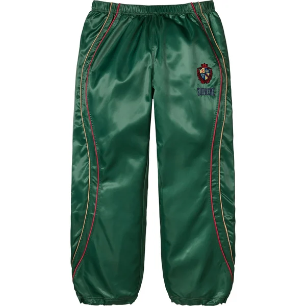 Supreme Satin Track Pant - Green (front)