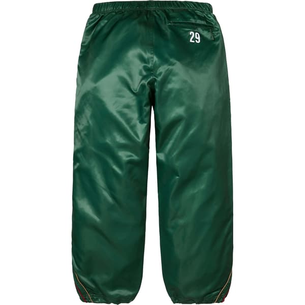 Supreme Satin Track Pant - Green (front)