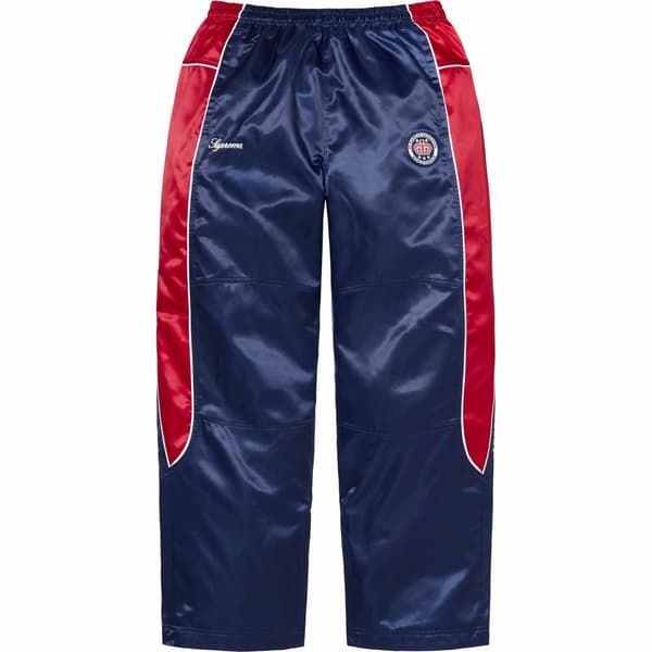 Supreme Satin Track Pant - Navy (front)