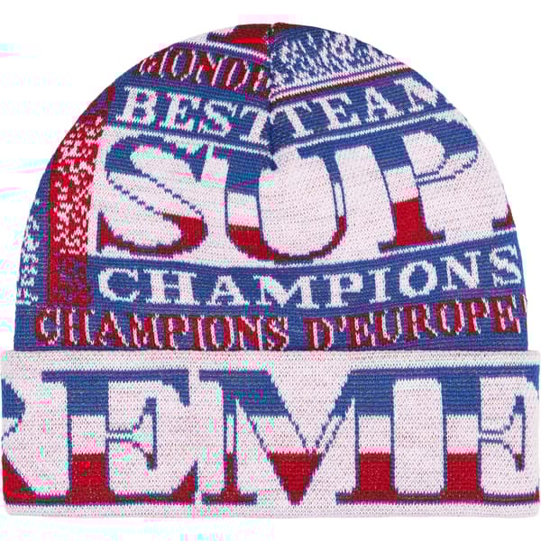 Supreme Scarf Beanie - White (front)