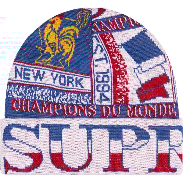 Supreme Scarf Beanie - White (front)