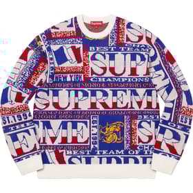 Supreme Scarf Sweater White