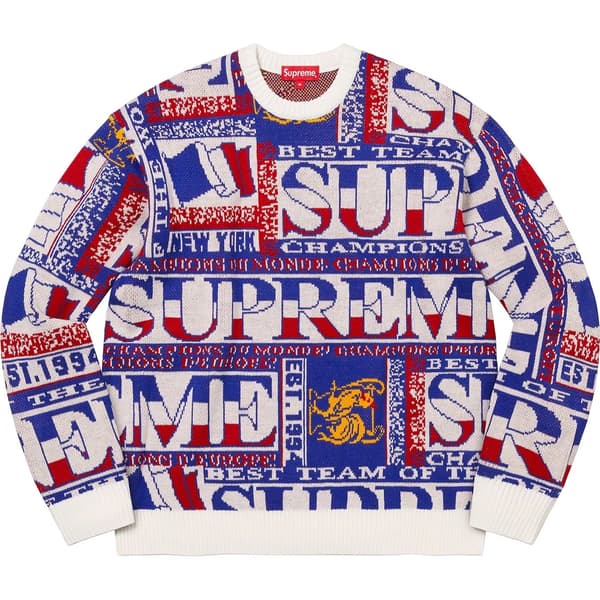 Supreme Scarf Sweater - White (front)