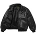 Supreme Schott Hooded Leather Bomber Jacket - Black (front)