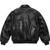 Supreme Schott Hooded Leather Bomber Jacket - Black (front)