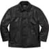 Supreme Schott Leather Car Coat - Black (front)