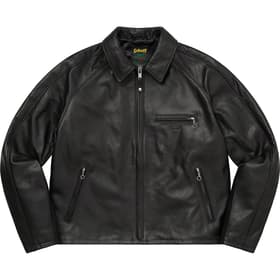 Supreme Schott Leather Racer Jacket Black