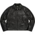 Supreme Schott Leather Racer Jacket - Black (front)
