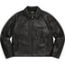 Supreme Schott Leather Racer Jacket - Black (front)