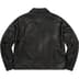 Supreme Schott Leather Racer Jacket - Black (front)