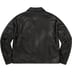 Supreme Schott Leather Racer Jacket - Black (front)