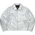 Supreme Schott Leather Racer Jacket - Silver (front)