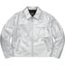 Supreme Schott Leather Racer Jacket - Silver (front)