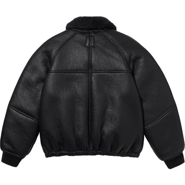 Supreme Schott Shearling Bomber Jacket - Black (front)