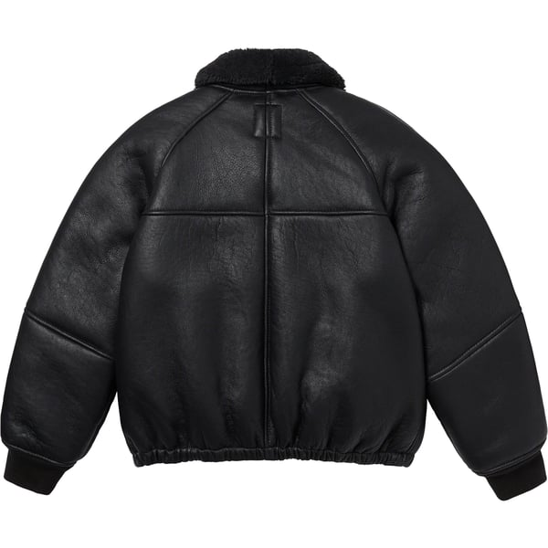 Supreme Schott Shearling Bomber Jacket - Black (front)