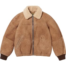 Supreme Schott Shearling Bomber Jacket Brown
