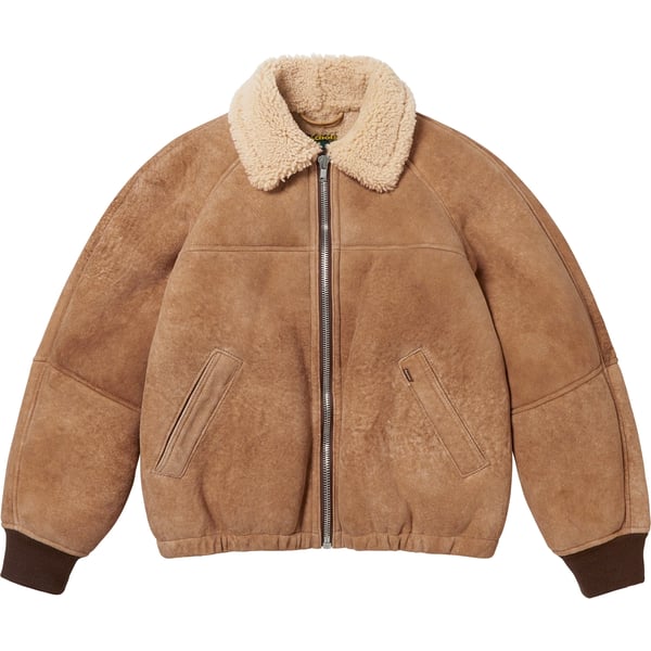 Supreme Schott Shearling Bomber Jacket - Brown (front)