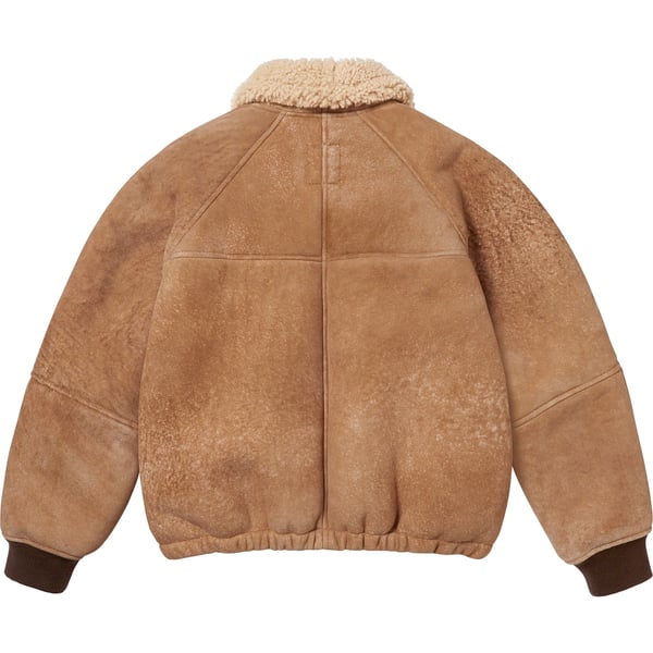 Supreme Schott Shearling Bomber Jacket - Brown (front)