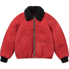 Supreme Schott Shearling Bomber Jacket Red