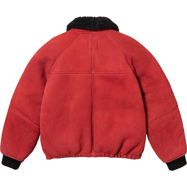 Supreme Schott Shearling Bomber Jacket - Red (front)