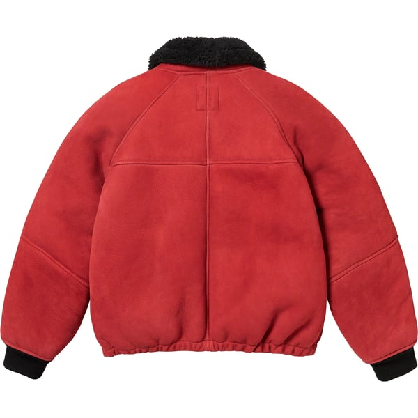 Supreme Schott Shearling Bomber Jacket - Red (front)