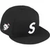 Supreme Screw Ball S Logo New Era - Black (front)