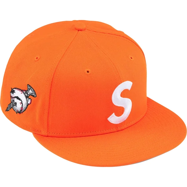 Supreme Screw Ball S Logo New Era - Orange (front)