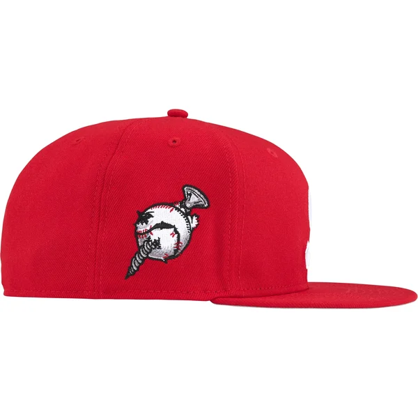 Supreme Screw Ball S Logo New Era - Red (front)
