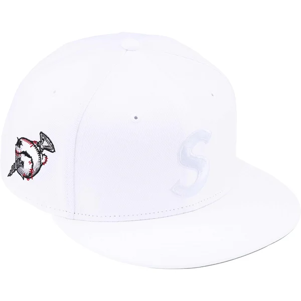 Supreme Screw Ball S Logo New Era - White (front)