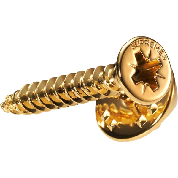 Supreme Screw Pin - Gold (front)