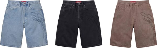 Supreme Script Baggy Denim Short - Product Image