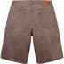 Supreme Script Baggy Denim Short - Brown (front)
