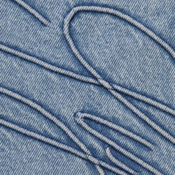 Supreme Script Baggy Denim Short - Washed Indigo (front)