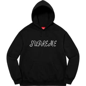 Supreme Script Hooded Sweatshirt Black