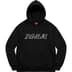 Supreme Script Hooded Sweatshirt - Black (front)