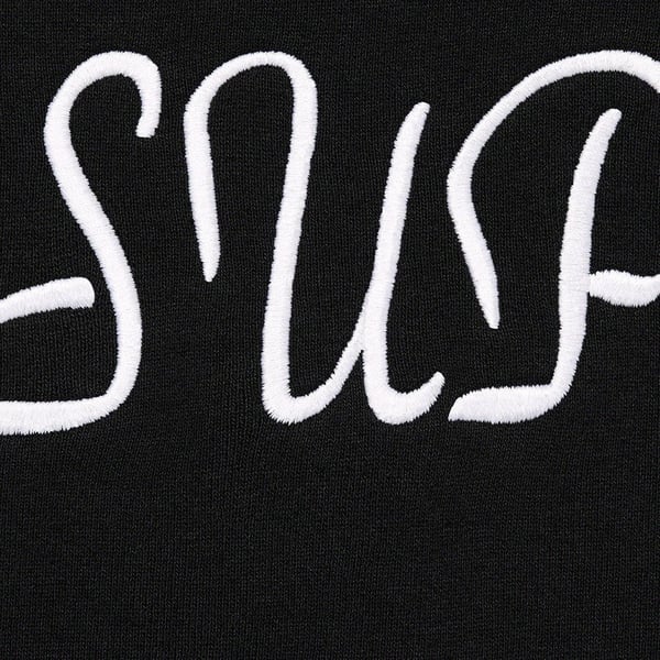 Supreme Script Hooded Sweatshirt - Black (front)