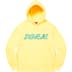 Supreme Script Hooded Sweatshirt - Light Yellow (front)