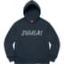 Supreme Script Hooded Sweatshirt - Navy (front)
