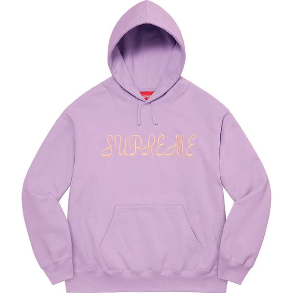 Supreme Script Hooded Sweatshirt - Violet (front)