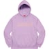 Supreme Script Hooded Sweatshirt - Violet (front)