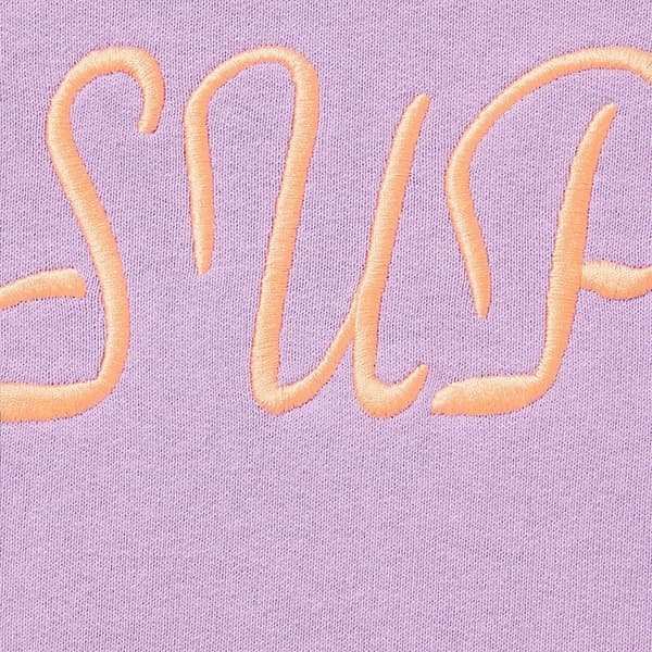 Supreme Script Hooded Sweatshirt - Violet (front)