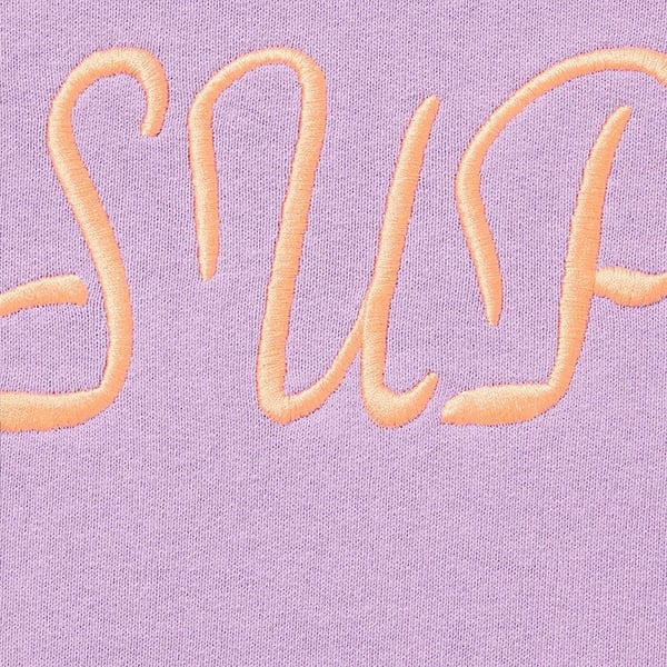 Supreme Script Hooded Sweatshirt - Violet (front)