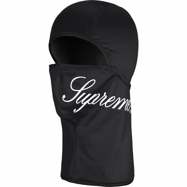Supreme Script Lightweight Balaclava - Black (front)