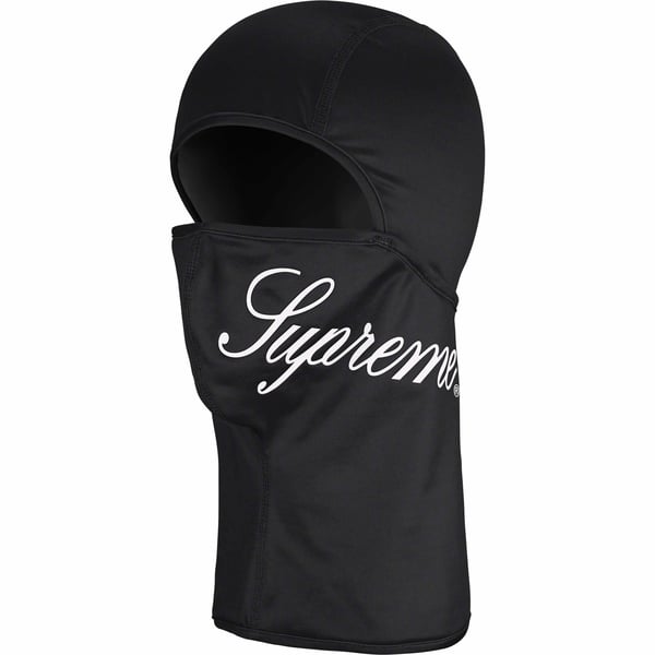 Supreme Script Lightweight Balaclava - Black (front)