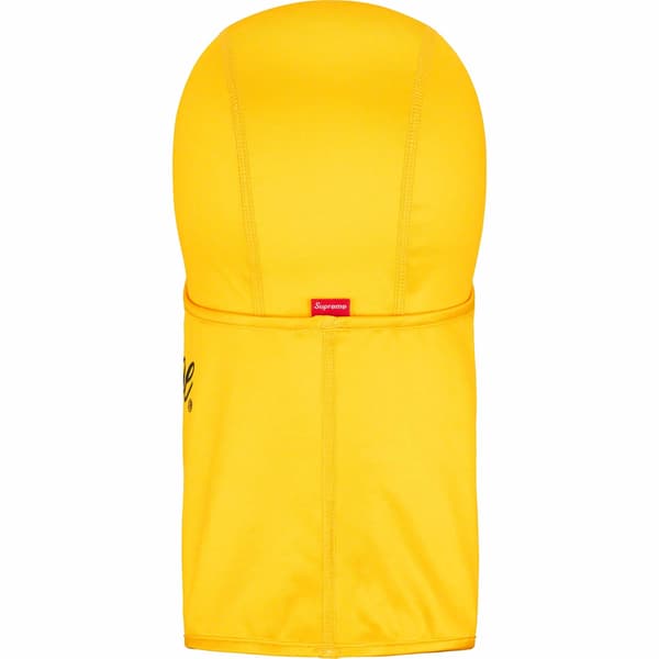 Supreme Script Lightweight Balaclava - Yellow (front)