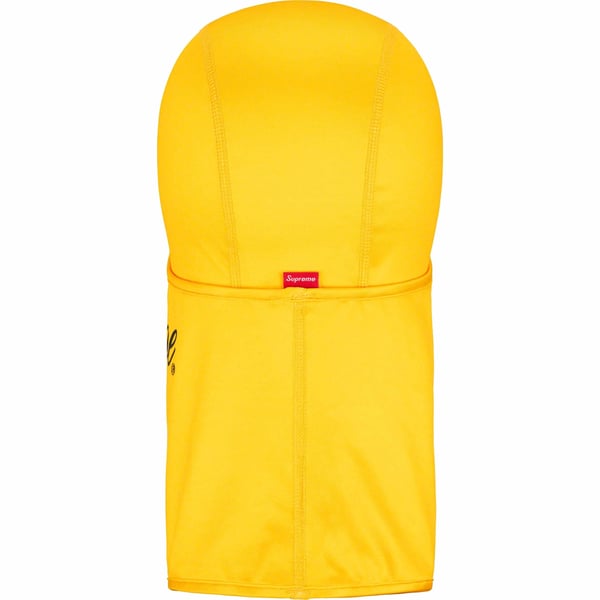 Supreme Script Lightweight Balaclava - Yellow (front)