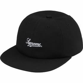 Supreme Script Logo 6-Panel Black