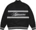 Supreme Script Stripe Half Zip Sweater - Black (front)
